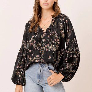 NWT Boho Floral Long Sleeve Blouse